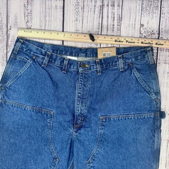 Carhartt Double Knee Jeans 44x30 NWT Loose Fit Workwear Utility USA Denim