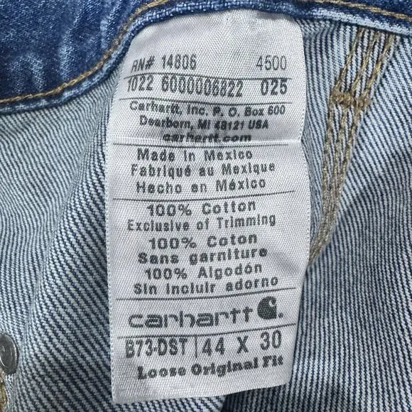 Carhartt Double Knee Jeans 44x30 NWT Loose Fit Workwear Utility USA Denim