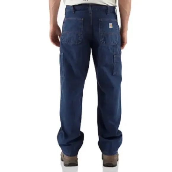 Carhartt Mens Jeans Size 32 X 36 Flame Resistant Denim Utility Dungaree