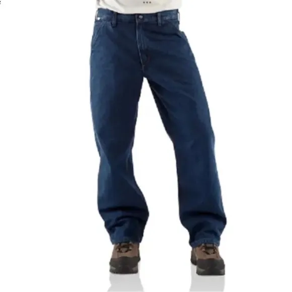 Carhartt Mens Jeans Size 32 X 36 Flame Resistant Denim Utility Dungaree