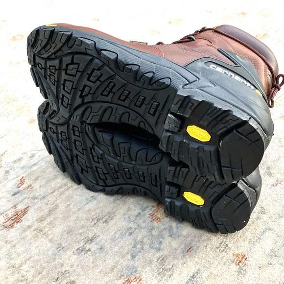Carhartt NWT New Vibram Sole Pebbled Leather 6 Inch Work Boots CMH6110 Sz 13
