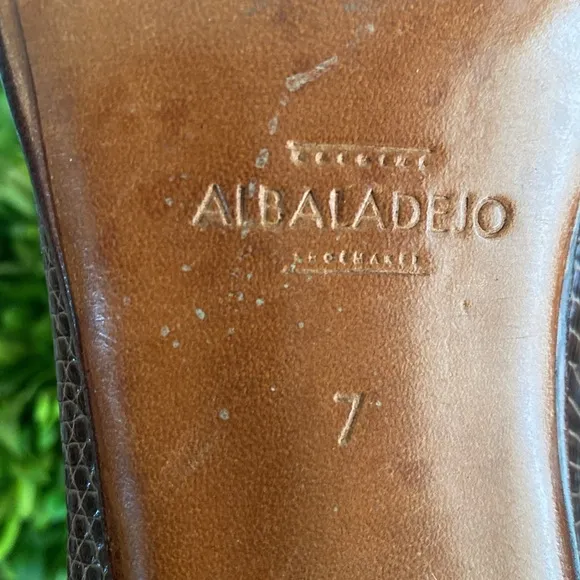 CARMINA ALBALADEJO SHOEMAKER BROWN LADIES HEEL LOAFERS PUMPS SIZE UK 7 🌟EUC🌟