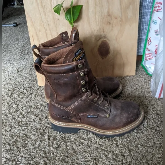 Carolina  Brown Work Boots 9.5