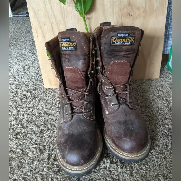 Carolina  Brown Work Boots 9.5