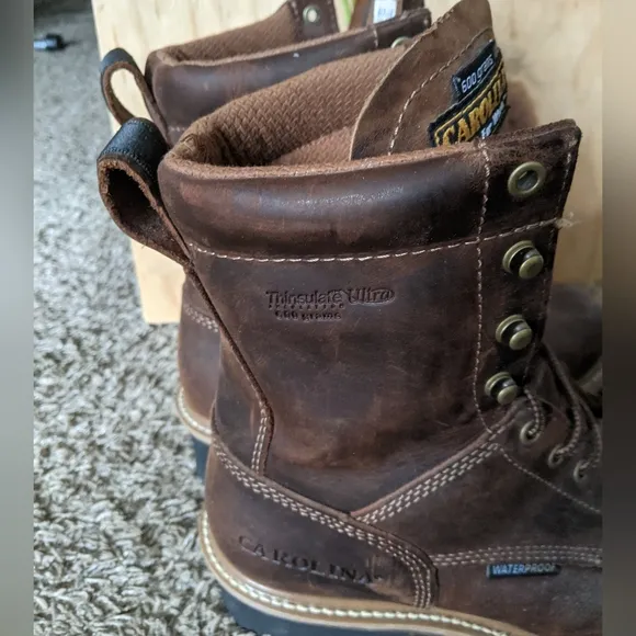 Carolina  Brown Work Boots 9.5
