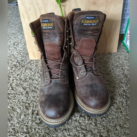 Carolina  Brown Work Boots 9.5