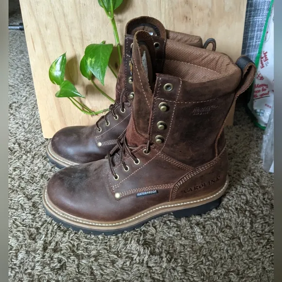 Carolina  Brown Work Boots 9.5