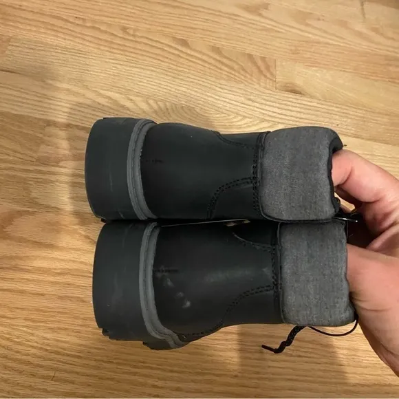 Cat &amp; Jack Black Work Boots NEW Sz 13 Kids Boys