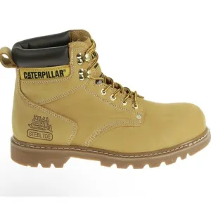 CAT Mens Second Shift St Honey Leather Work Boots 8.5