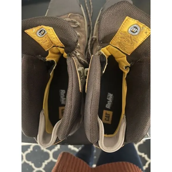 CAT Threshold Brown Work Boot Sz 13 ASTM F2892-18 Never Worn Outside Waterproof‎
