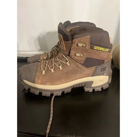 CAT Threshold Brown Work Boot Sz 13 ASTM F2892-18 Never Worn Outside Waterproof‎