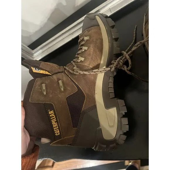 CAT Threshold Brown Work Boot Sz 13 ASTM F2892-18 Never Worn Outside Waterproof‎