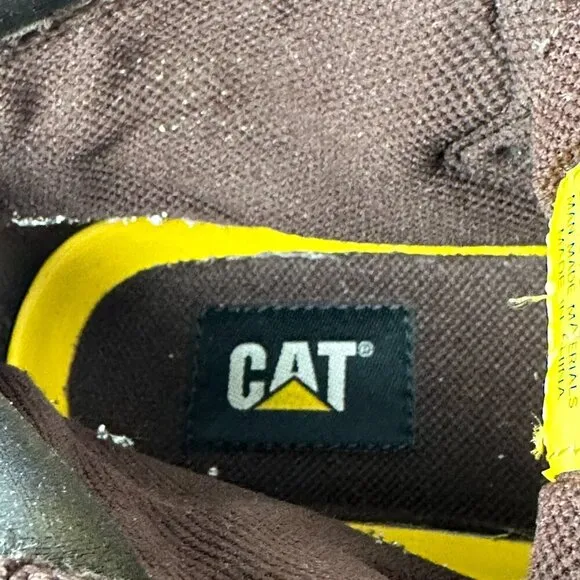 CAT Work Boots Brown Leather Size 11.5