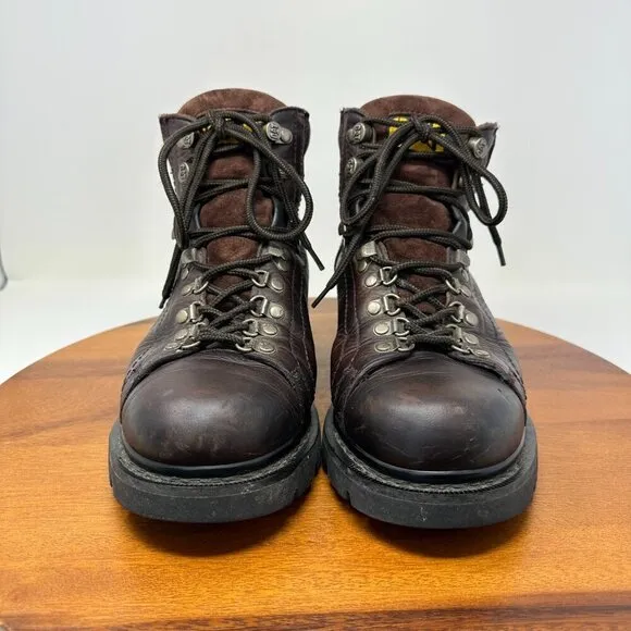 CAT Work Boots Brown Leather Size 11.5