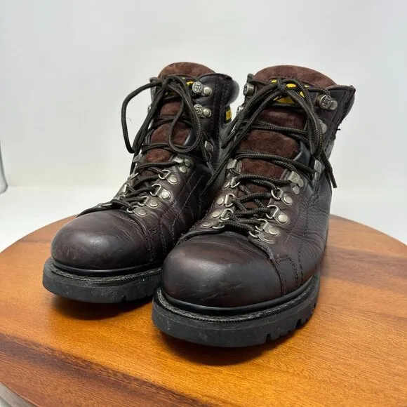 CAT Work Boots Brown Leather Size 11.5