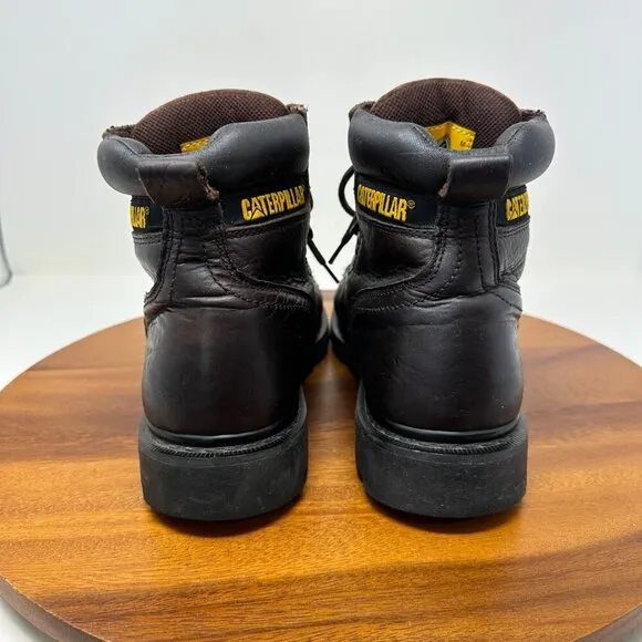CAT Work Boots Brown Leather Size 11.5