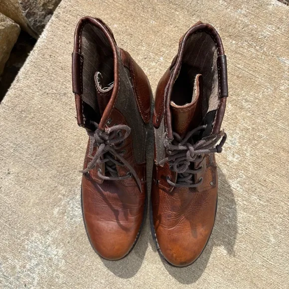 Caterpillar CAT Men's Leather Abe TX Work Boots Brown Size Men’s 12 M P7…