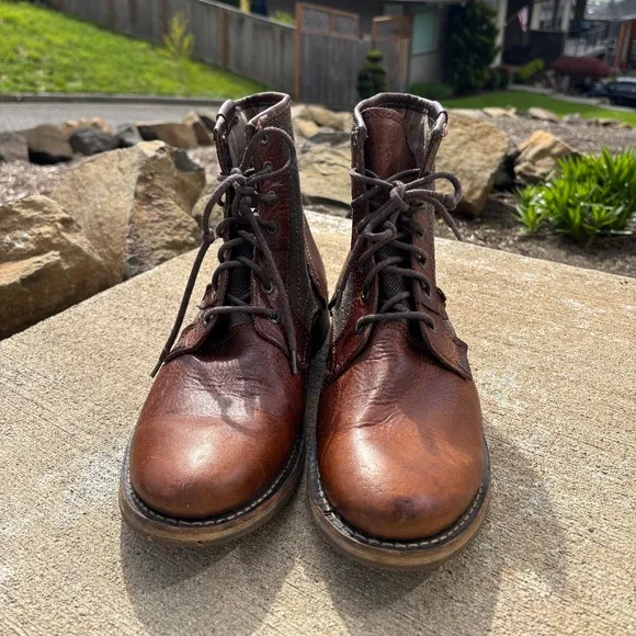 Caterpillar CAT Men's Leather Abe TX Work Boots Brown Size Men’s 12 M P7…