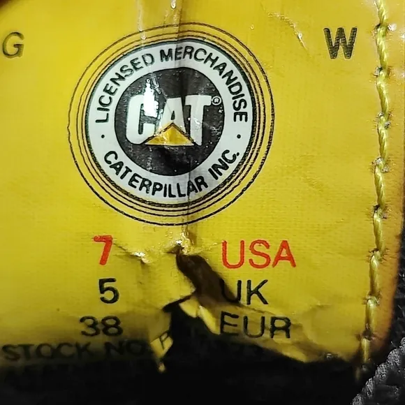 Caterpillar CAT Utility Metallic Gold Black Colorado Women's Work Boots Size 7