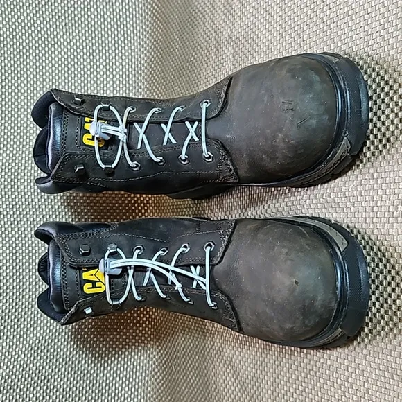 Caterpillar Men's Exposition 6&quot; Inch Dark Brown Alloy Toe Wide Width Work Boots