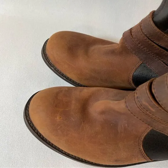 Caterpillar CAT Sabrina  Canvas boot “dogwood”  dark brown and tan 8.5