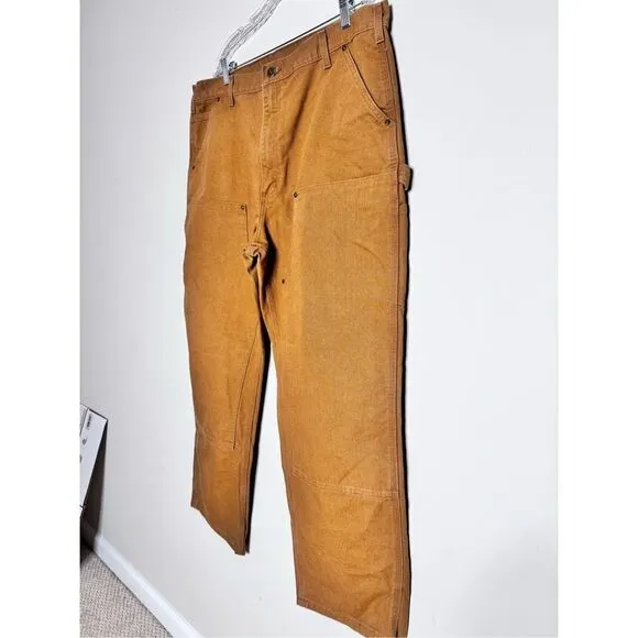 Cathartt loose fit washed duck double front utility work pants sz 42 X 30