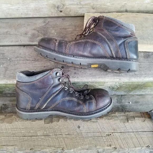 CAT P73592 - Blackbriar Mid Soft Toe Work Boots Brown Leather Size Men's 11