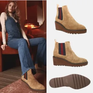 Cecelia New York Gemma Wedge Boot in Nutella New Size 6.5, 7