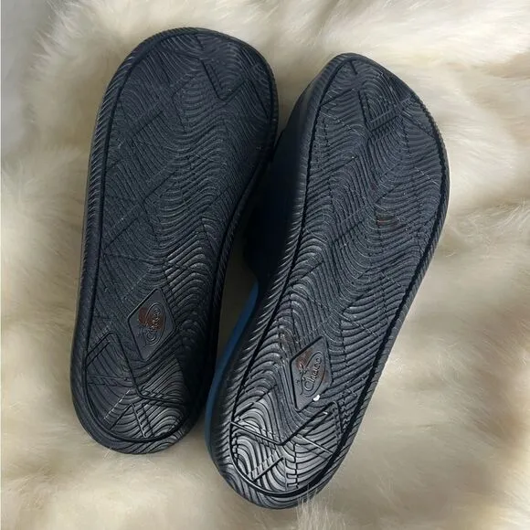 Chaco chillos slide sandals in color active blue