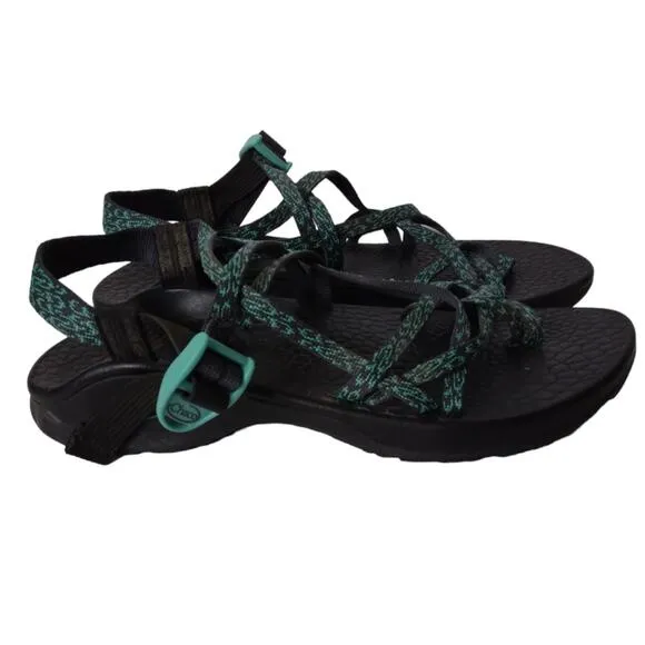 Chaco Double Strap Sandals Turquoise Black size 11