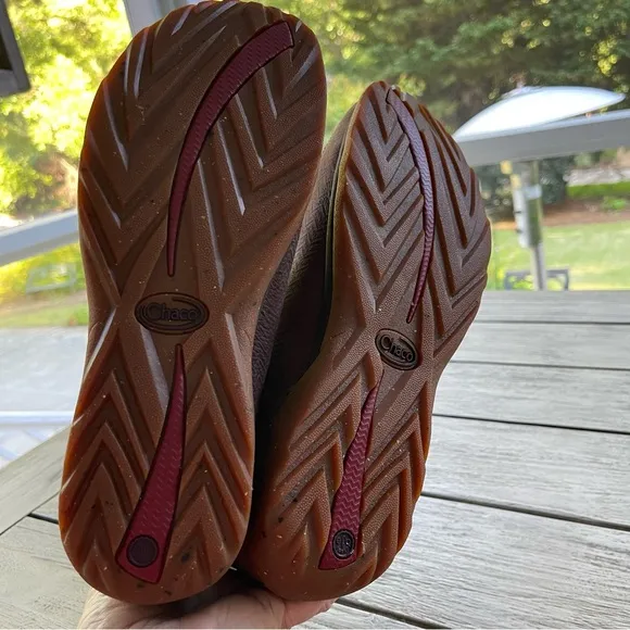 Chaco Hopi Brown Brick Red Leather Boots Womens Size 10