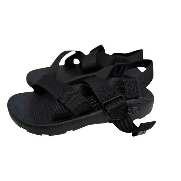 Chaco Mega Z Cloud Sandals Mens 9 EU42 Solid Black NEW with Box