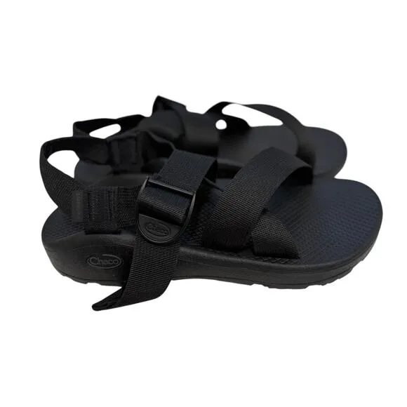 Chaco Mega Z Cloud Sandals Mens 9 EU42 Solid Black NEW with Box