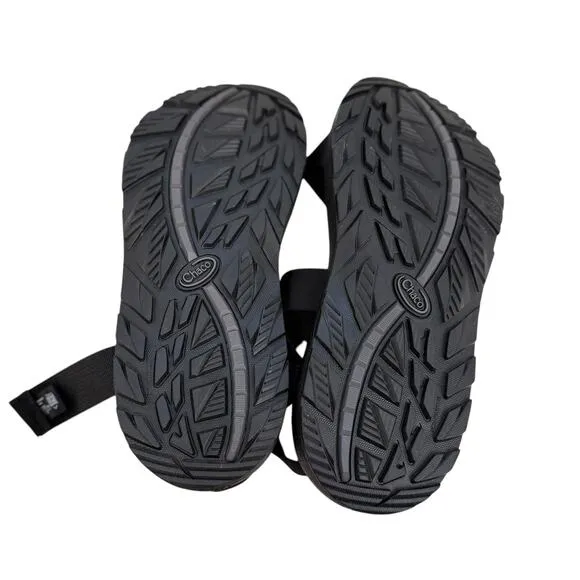 Chaco Mega Z Cloud Sandals Mens 9 EU42 Solid Black NEW with Box
