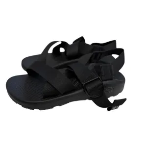 Chaco Mega Z Cloud Sandals Mens 9 EU42 Solid Black NEW with Box