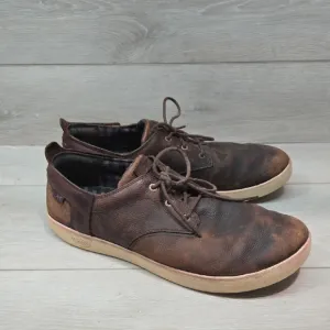 Chaco Mens Mahogany Leather Slip On Sneakers Shoes Sz 12