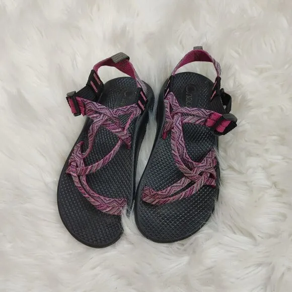 CHACO ZX/1 SANDALS ~ PINK PURPLE ~ SZ 3 YOUTH ~ GENTLY WORN.