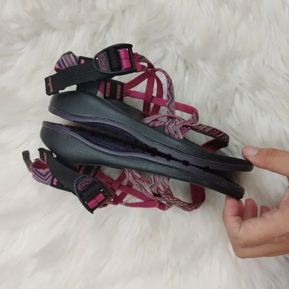 CHACO ZX/1 SANDALS ~ PINK PURPLE ~ SZ 3 YOUTH ~ GENTLY WORN.