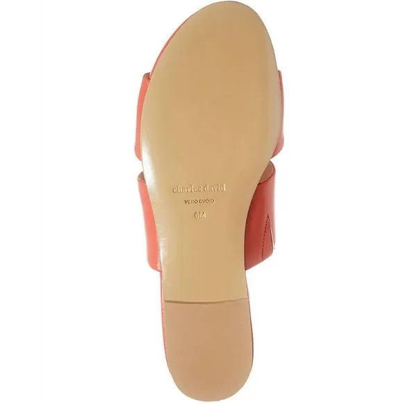 Charles David Womens Siamese Banded Slide Sandals Size 9