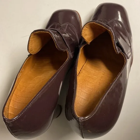 CHIE MIHARA Patent Leather Shoes Purple Heeled Slip On Size 37