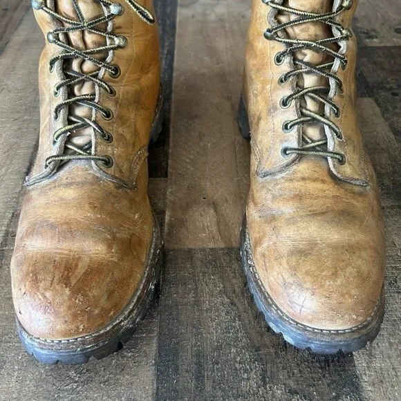Chippewa 3151 Plain Toe Vintage Lace Up Work Boots Mens 12 D