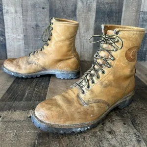Chippewa 3151 Plain Toe Vintage Lace Up Work Boots Mens 12 D