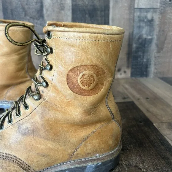 Chippewa 3151 Plain Toe Vintage Lace Up Work Boots Mens 12 D