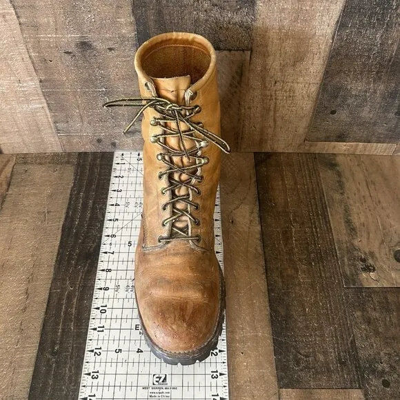 Chippewa 3151 Plain Toe Vintage Lace Up Work Boots Mens 12 D