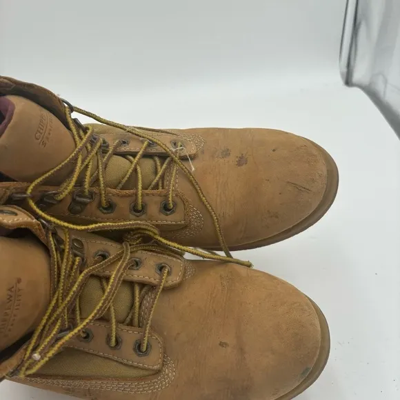Chippewa Men’s 8 Tan Brown Nubuck Leather 6” Work Boots