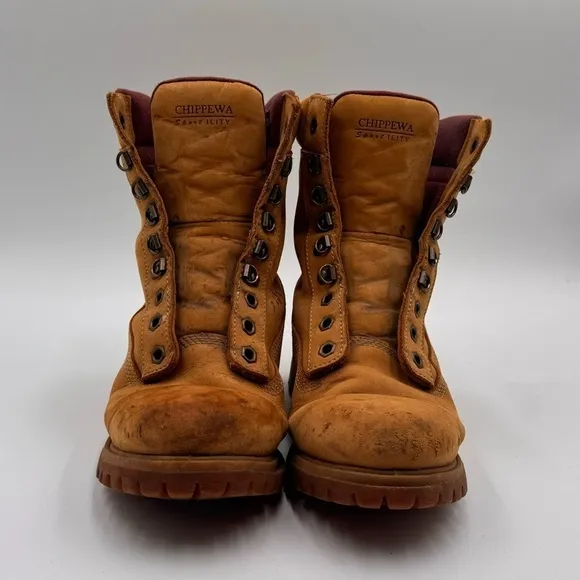 Chippewa Men’s 8 Tan Leather Sportility Gunnison Lace Up Work Boots