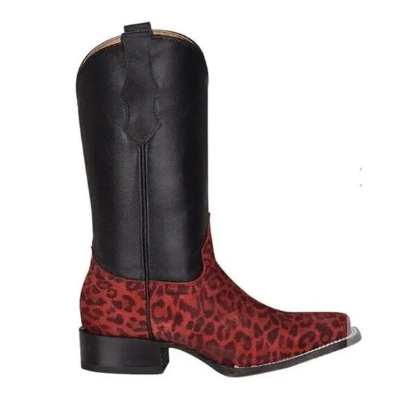 Circle‎ G by Corral Youth Leopard Print Western Boots Size 5 Ladies Size 7