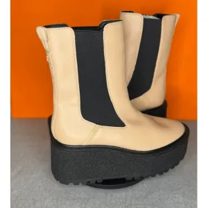 Circus NY Sam Edelman Susan Platform Wedge Boot Blonde Cream Size 11