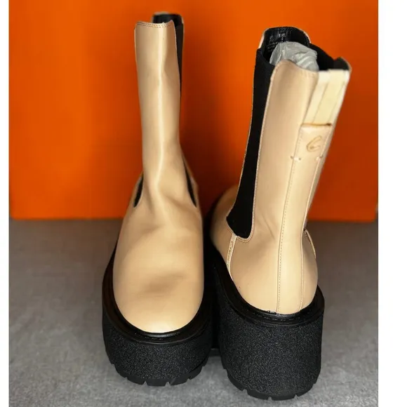 Circus NY Sam Edelman Susan Platform Wedge Boot Blonde Cream Size 11