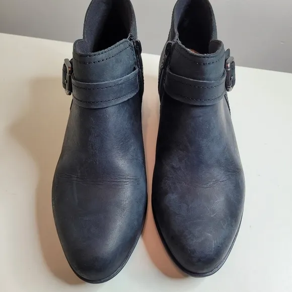 Clarks Adreena Leather Ankle Boots Black Size Women's 7.5 NEW